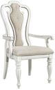 Liberty Furniture Magnolia Manor Antique White/Ivory Splat Back Upholstered Arm Chair-0