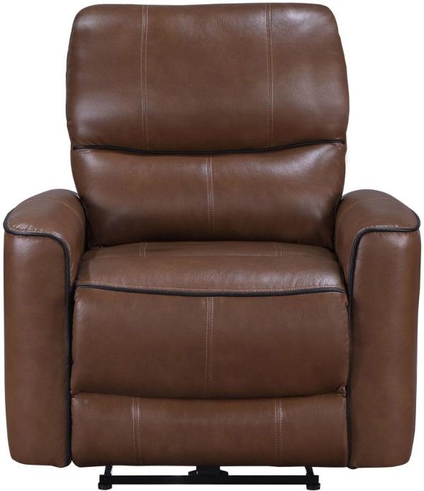 Coaster® Greenfield Saddle Brown Power Recliner-1