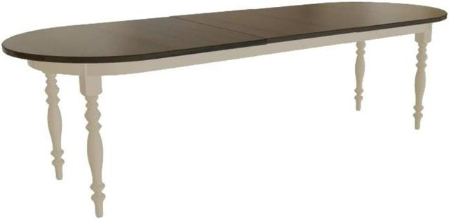 Mavin Customizable 38" x 84" Oval Extendable Dining Table with 2 Leaves-0