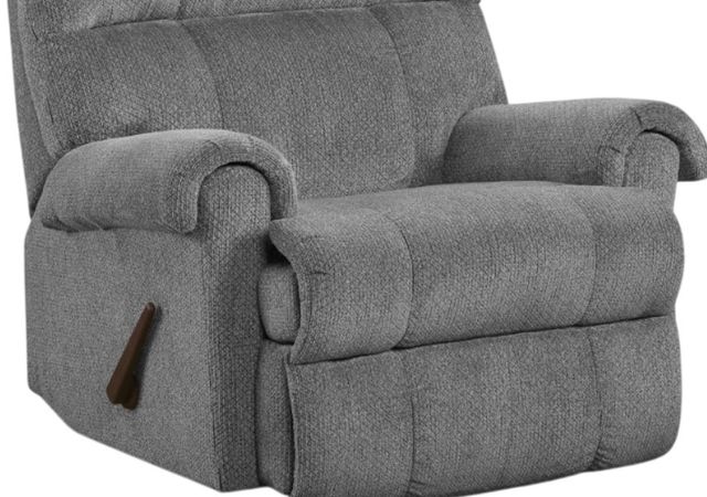 American Wholesale Furniture Kennedy Gray Rocker Manual Recliner-1