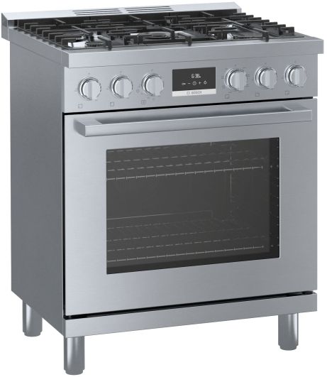 Bosch® 800 Series 30" Stainless Steel Freestanding Dual Fuel Range-6