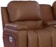 La-Z-Boy® Greyson Caramel Leather Power Reclining Loveseat with Console, Headrest, and Lumbar-1