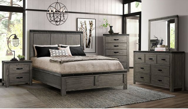Elements International Wade Gray Nightstand-2