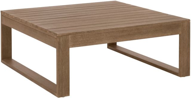 Linon Brinley Natural Brown Eucalyptus Outdoor Coffee Table-0