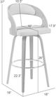 Armen Living Shelly Cream/Walnut Counter Stool-2