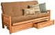Kodiak Furniture Lodge Suede Peat/Natural Full Storage Futon with Mattress-0
