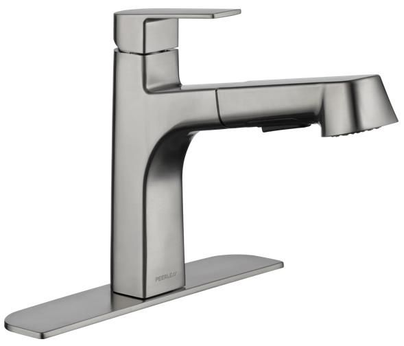 Peerless Xander® Stainless Single Handle Pull-Out Kitchen Faucet-1