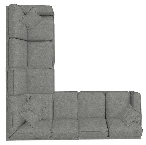 La-Z-Boy® Meyer 5-Piece Charcoal Sectional-3