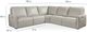 Bassett® Furniture Everett 5-Piece Gray Leather L-Shaped Power Reclining Sectional-4