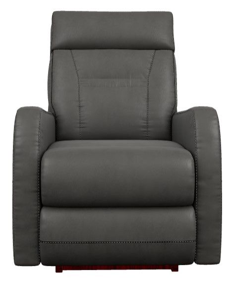 La-Z-Boy® Lennon Charcoal Leather Power Rocking Recliner with Headrest-1