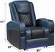 ACME Furniture Alair Black/Blue Power Recliner-2