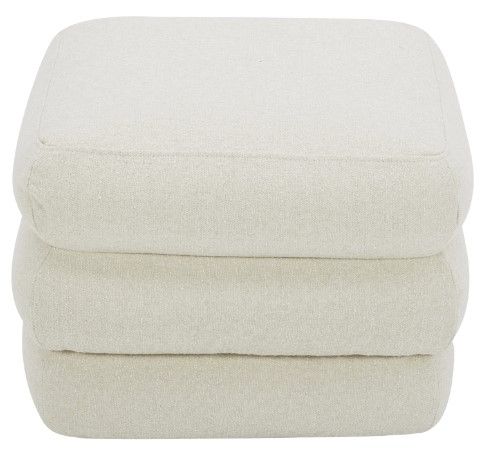 Moe's Home Collection Lowtide Warm White Stool-1