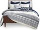 Olliix by INK+IVY Navy Full/Queen Mila Cotton Printed Comforter Set-0