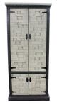 American Heartland Manufacturing Rustic Two-Tone Mosaic Double Door Pantry-1