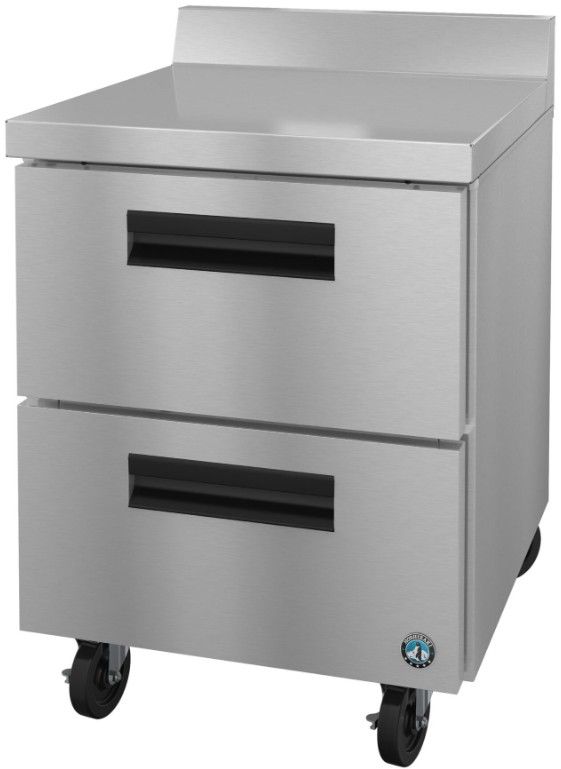 Hoshizaki Steelheart® 27" 6.22 Cu. Ft. Stainless Steel Single Section Worktop Refrigerator with Stainless Drawers-2