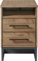 Intercon Eden Rustic Dune Chairside Table with Black Base-1