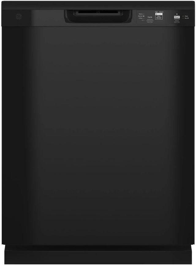 GE® 24" Black Front Control Built-In Dishwasher-0