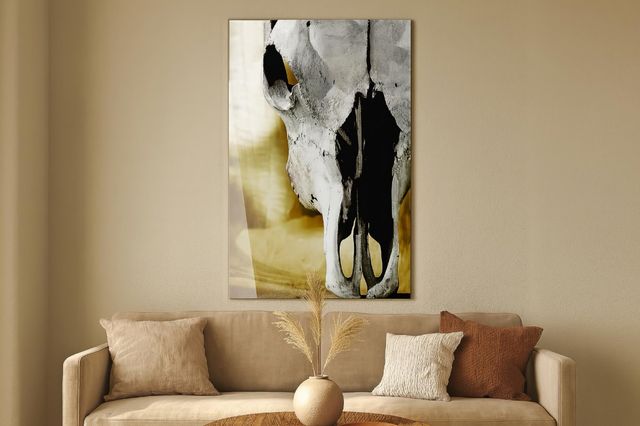 Classy Living Cattle Skull Wall Art-1
