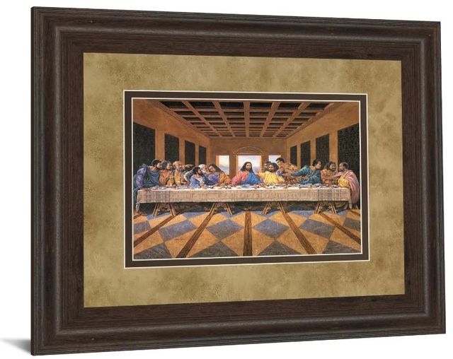Classy Art Last Supper African American Framed Print Wall Art-0
