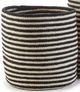 Giftcraft 3-Piece Black/Natural Round Basket Set-2