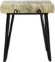 Moe's Home Collection Alpert Light Brown Marble Square Accent Table with Black Iron Legs-1