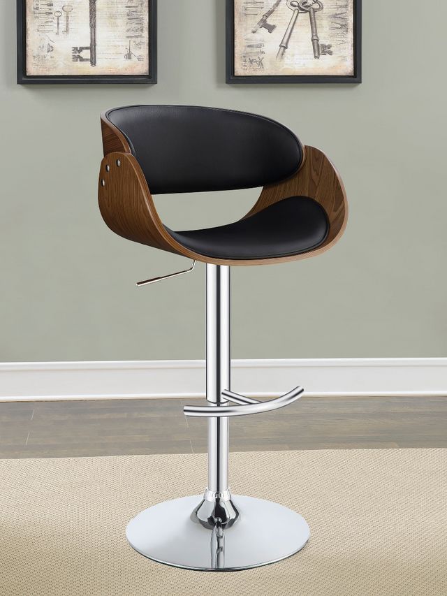 Coaster® Dana Black/Chrome Adjustable Bar Stool-7