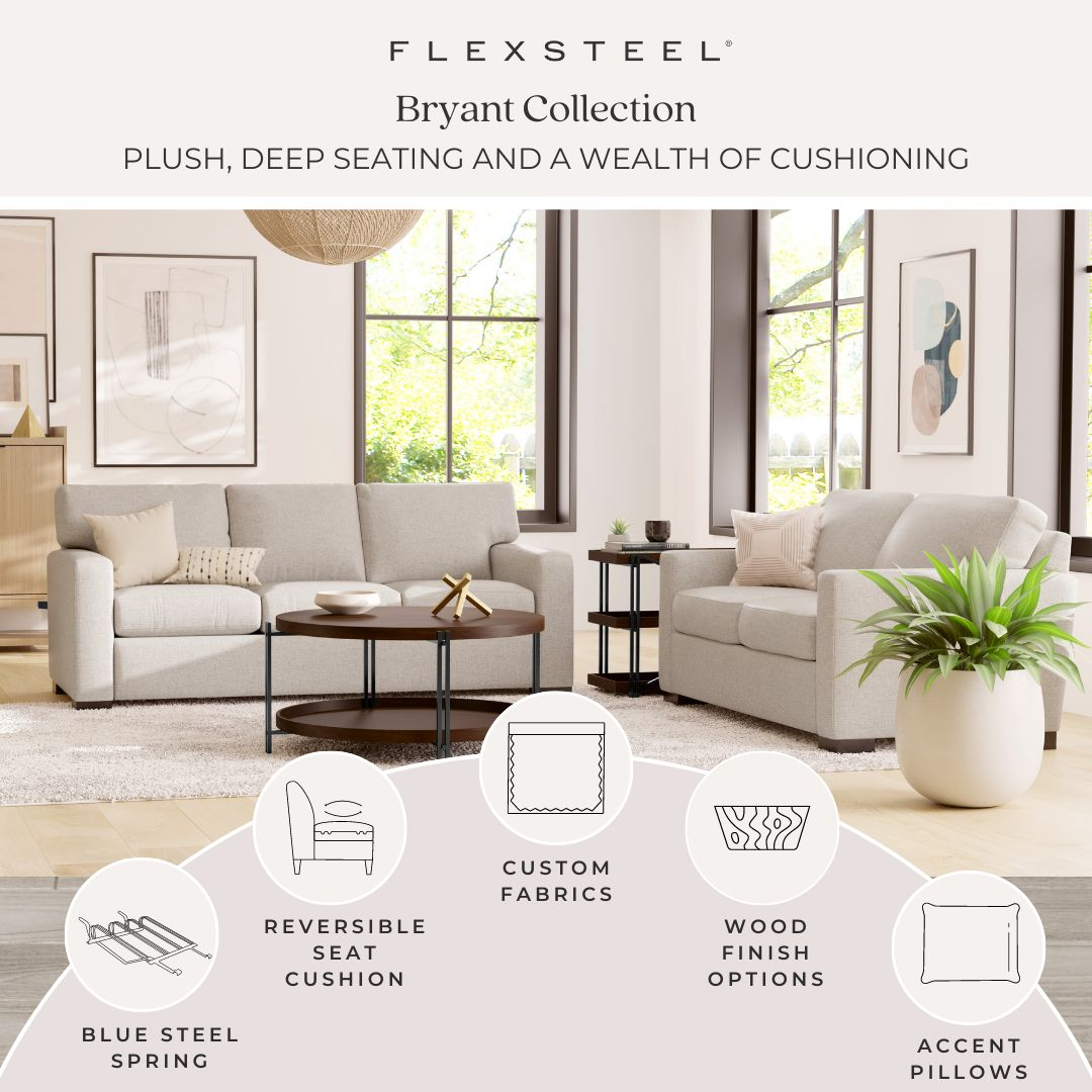 Flexsteel Bryant Silver Driftwood Sofa Roby s Furniture Appliance