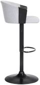 Armen Living Lydia Light Gray/Black Adjustable Bar Stool-2