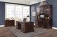 Aspenhome® Sheffield Warm Rubbed Brown 75" Credenza Desk with sliding top & storage-3