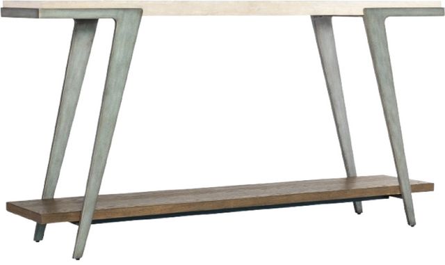 Hooker® Furniture Commerce and Market Cream Boomerang Console Table with Natural Medium and Gray Base