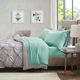 Olliix by Urban Habitat Aqua Twin XL Heathered Cotton Jersey Knit Sheet Set-4