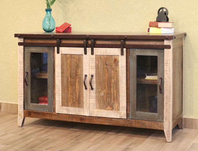 International Furniture Direct Antique Brown 60" TV Stand-1