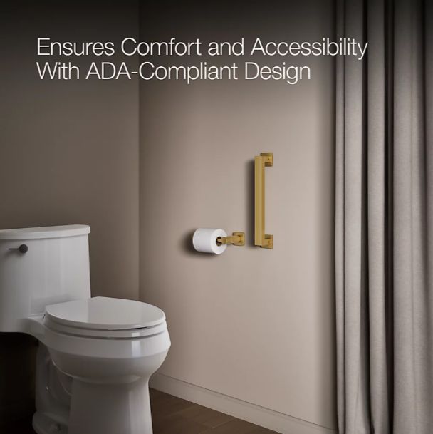 KOHLER® Square Vibrant Brushed Moderne Brass 12" Grab Bar-3