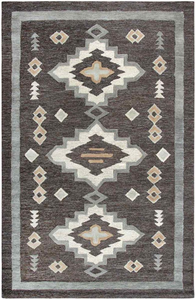 Rizzy Home Mesa Gray 5'x8' Rectangular Rug-0