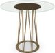 Amisco Customizable Calypso 42" Flat Edge Glass Top Round Bar Table -2