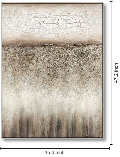Classy Living Organic Cracked Earth Textured Serenity Wall Art-2