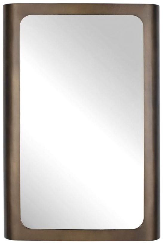 Uttermost® Fischer Gold Bronze Curved Edge Mirror-0