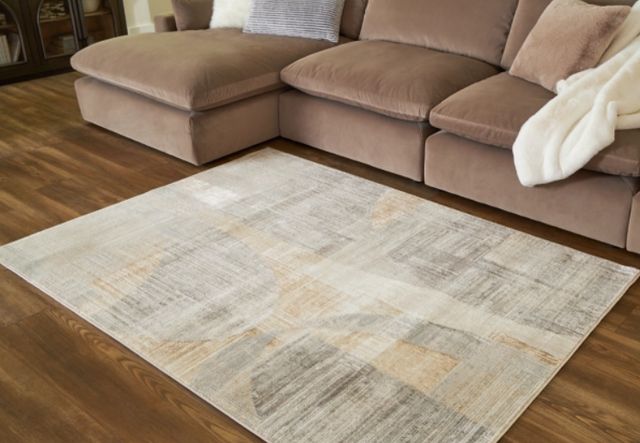 Signature Design by Ashley® Truward Caramel/Gray/Linen 5'x7' Area Rug-4