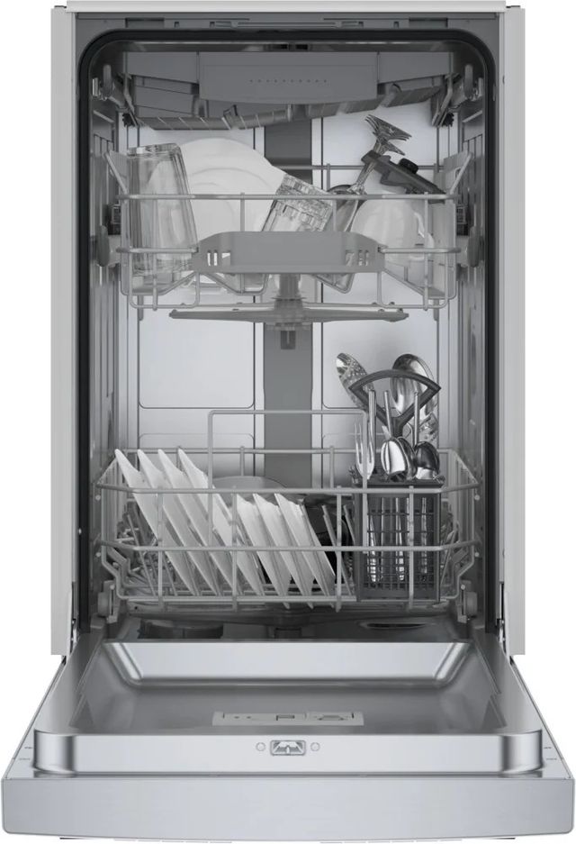 Bosch® 300 Series 18" Stainless Steel Front Control Built In Dishwasher-1