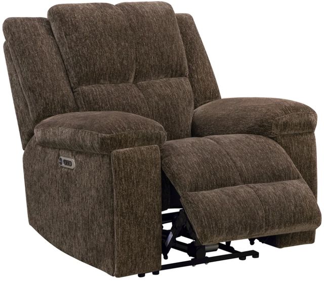 Parker House® Bronco Plush Umber Power Recliner with Zero Gravity-2