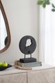 A & B Home Black Teak Wood Sculpture with Stand-5