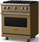 Viking® 5 Series 30" Golden Hour Pro Style Gas (NG) Range with Brushed Brass Trim-2