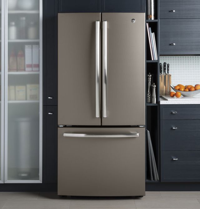 GE® 33 in. 18.6 Cu. Ft. Slate Counter Depth French Door Refrigerator-3