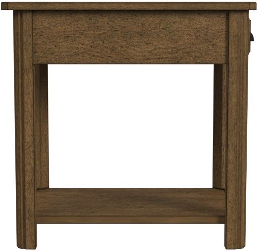 Null Furniture Bedford Hewn Oak Chairside End Table-1