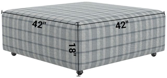Catnapper Chappy Chambray Castered Cocktail Ottoman-2