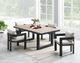 Elements International Costa 5-Piece Black Aluminum/Fabric Patio Dining Set-1