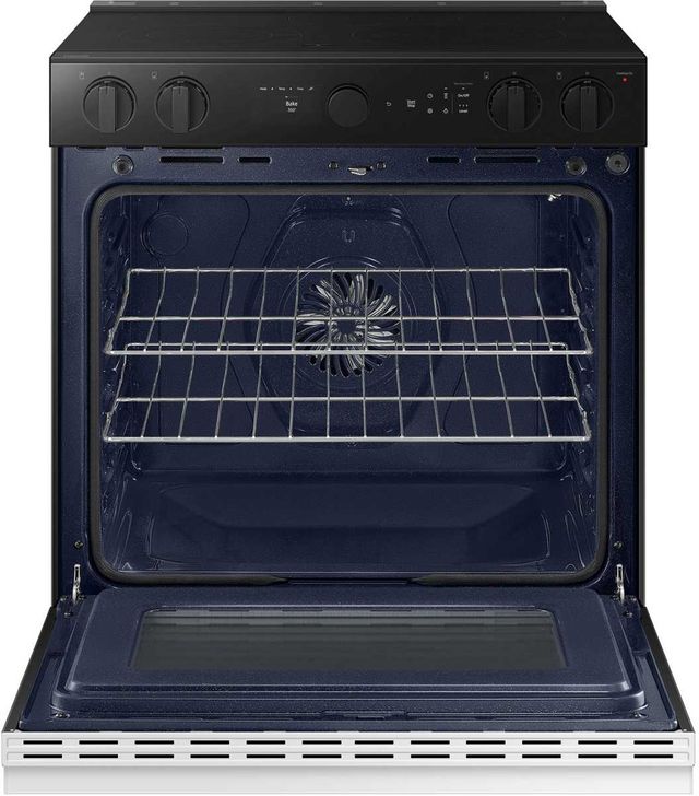 Samsung Bespoke 30" White Glass Slide-In Electric Range-2