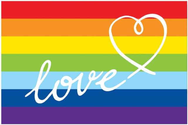 Classy Living Vibrant Love Rainbow Wall Art-0