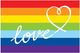 Classy Living Vibrant Love Rainbow Wall Art-0