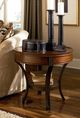 Hammary® Sunset Valley Brown Round End Table with Black Base-1
